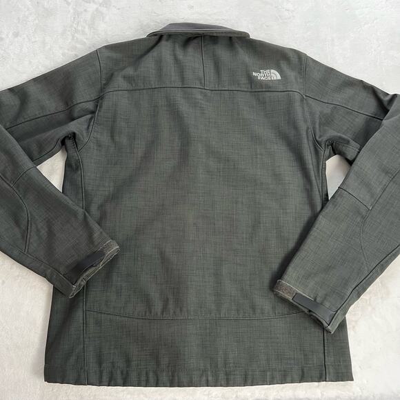 The North Face Gray Mid-Weight Soft Shell Fleece Lined Men's Coat Jacket sz Sm - Picture 2 of 10